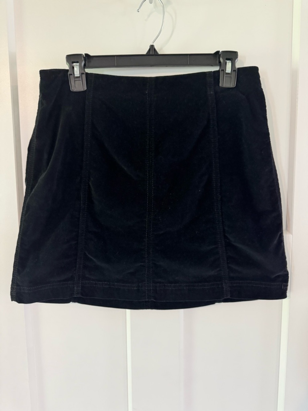 Free People Black Suede like corduroy Mini Skirt - Women